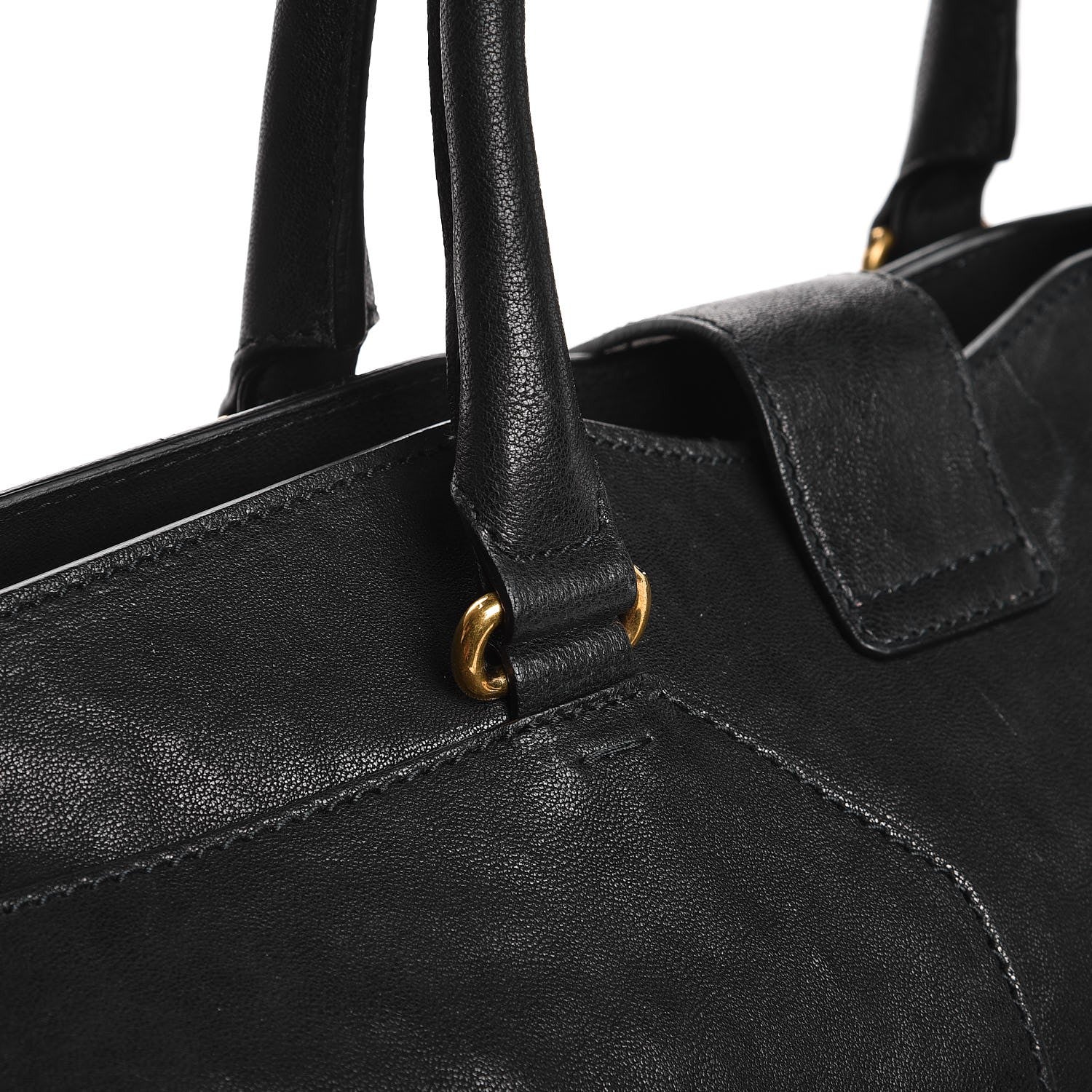 Saint Laurent Sheepskin Medium Cabas ChYc Black 13 of 15