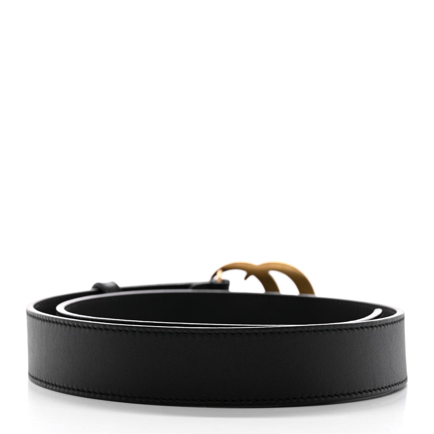Moon Calfskin Double G 30mm Belt 75 30 Black