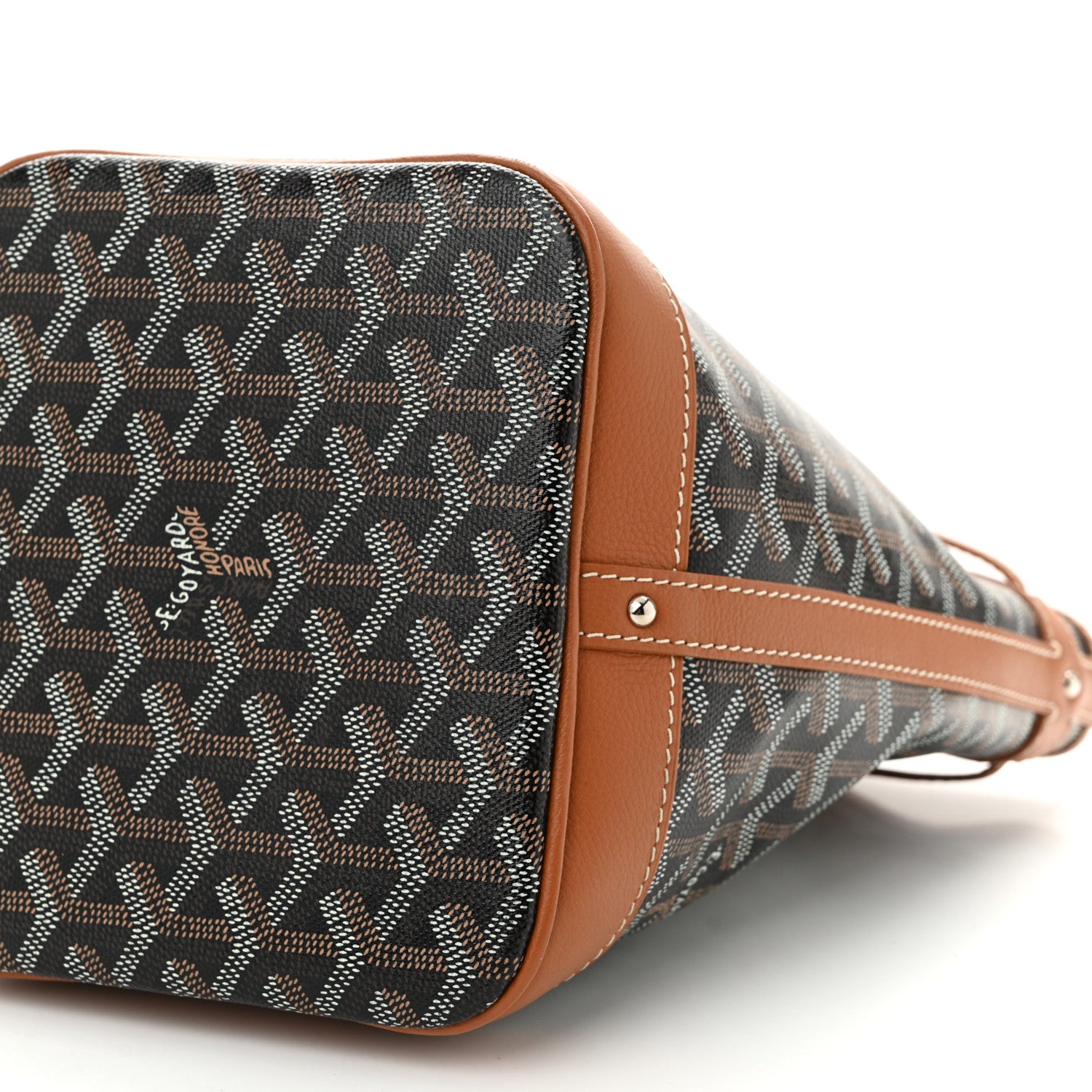 Goyard Goyardine Petit Flot Bucket Bag PM Black Gold 10 of 12