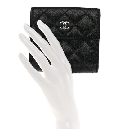 Chanel Caviar Quilted Compact French Flap Wallet Black 2 of 11
