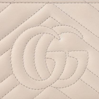 Gucci Calfskin Matelasse GG Marmont Zip Around Wallet White 5 of 8