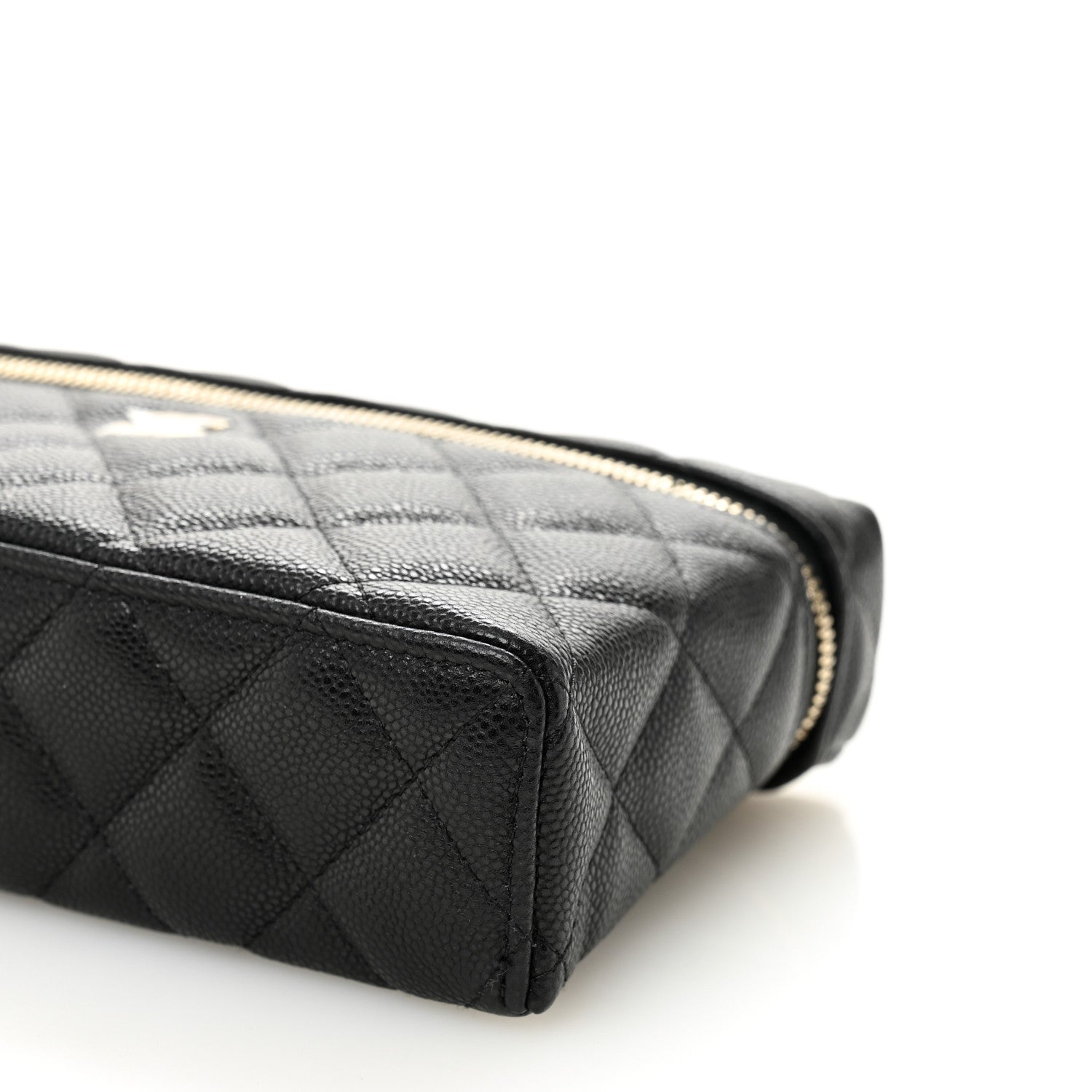 Chanel Caviar Quilted Top Handle Slim Vanity With Chain Black 10 of 11