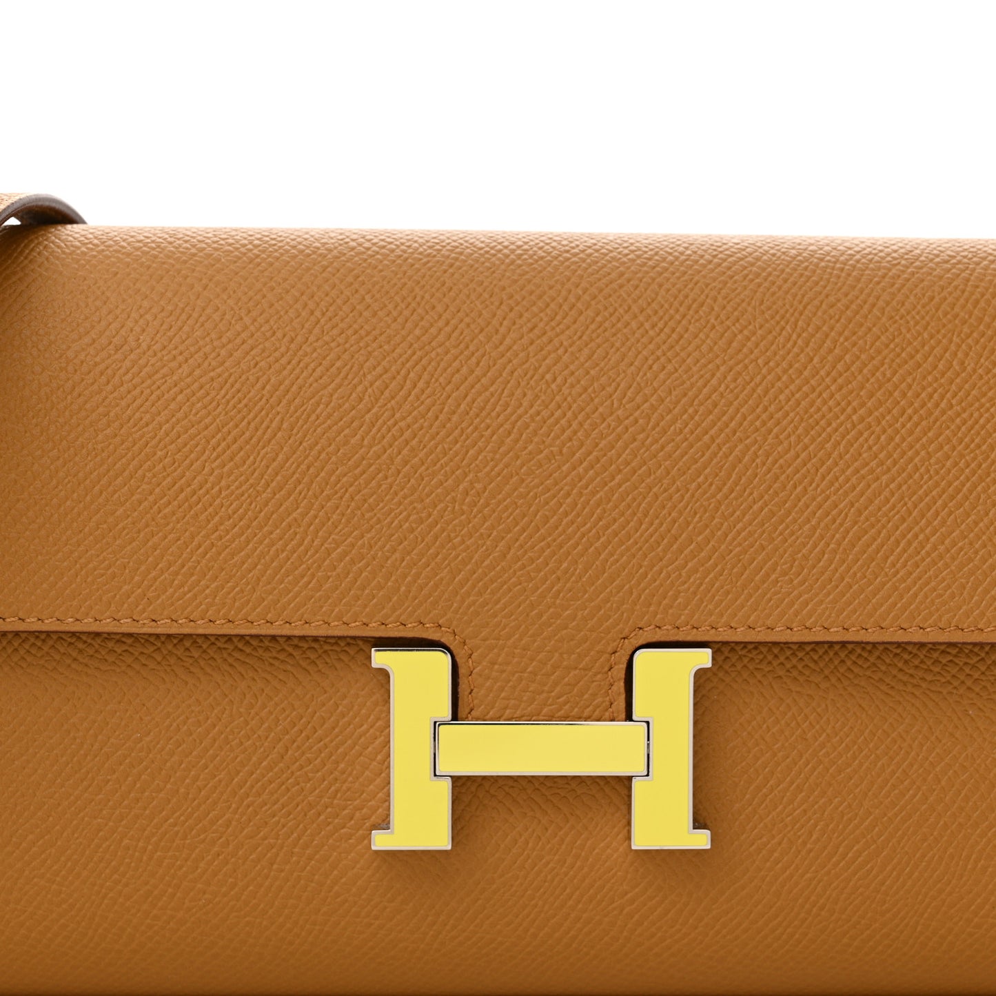 Epsom Enamel Constance Wallet To Go Sesame Lime