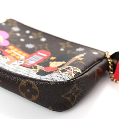 Louis Vuitton Monogram 2021 Christmas Animation London Mini Pochette Accessories Red 8 of 8