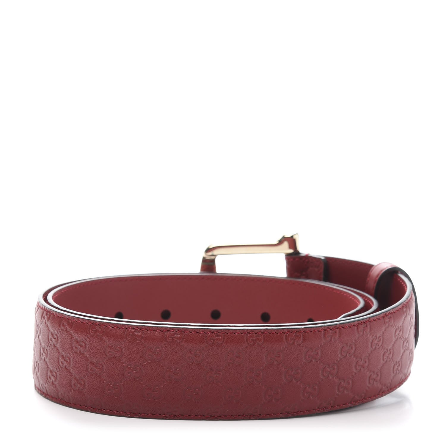 Gucci Soft Microguccissima Margaux Calfskin Belt 90 36 Rosso 2 of 5