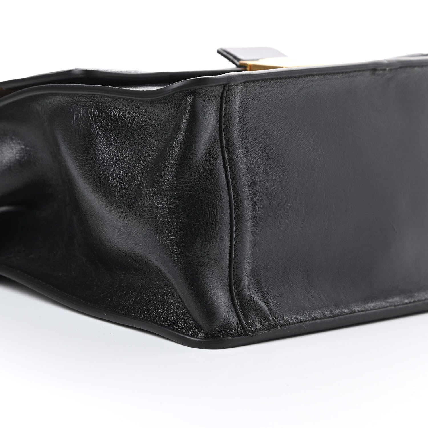 Fendi Agnello Old Shine Large Kan U Shoulder Bag Black 9 of 11
