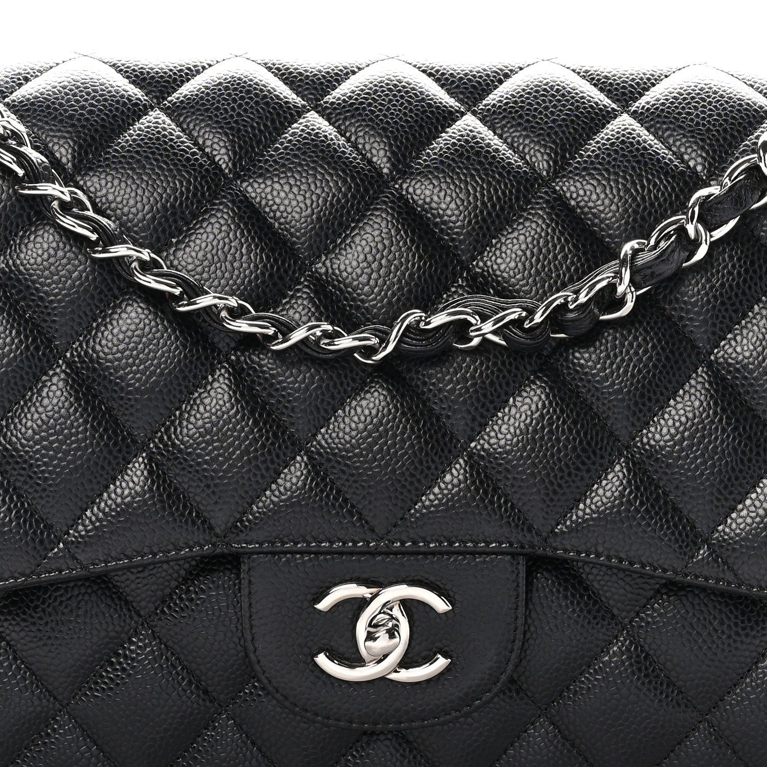 Chanel Caviar Quilted Jumbo Double Flap Black 8 of 10