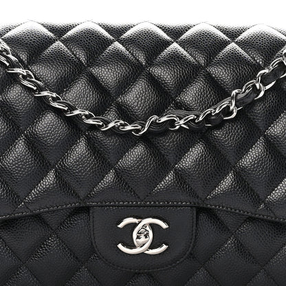 Chanel Caviar Quilted Jumbo Double Flap Black 8 of 10