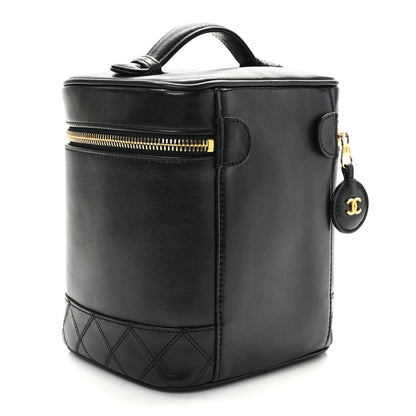 Chanel Lambskin Vanity Cosmetic Case Black 3 of 8