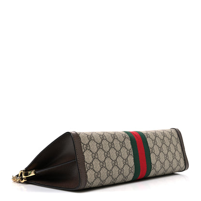 Gucci GG Supreme Monogram Web Medium Ophidia Chain Shoulder Bag Brown 4 of 10