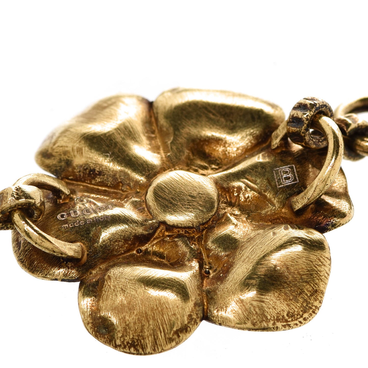 Metal Floral Detail Bracelet Aged Gold