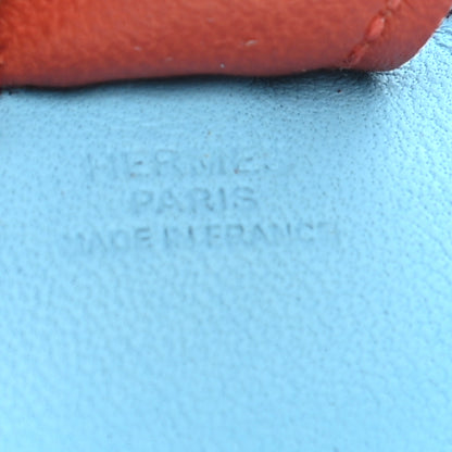 Hermes Milo Lambskin Grigri Rodeo Horse Bag Charm PM Celeste Naturel Bouton D'Or Cornaline 3 of 4