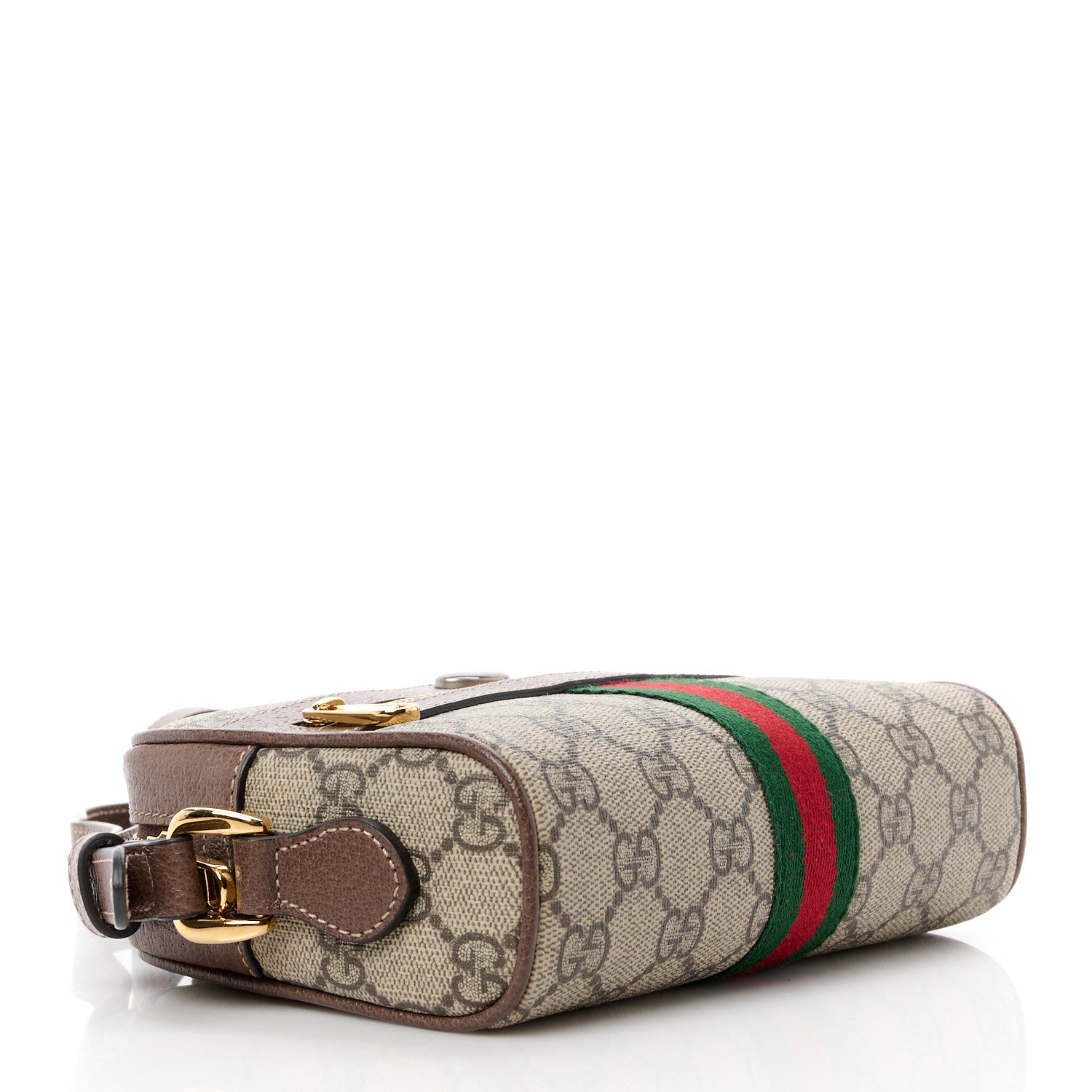 Gucci GG Supreme Monogram Web Mini Ophidia Shoulder Bag Brown 4 of 12