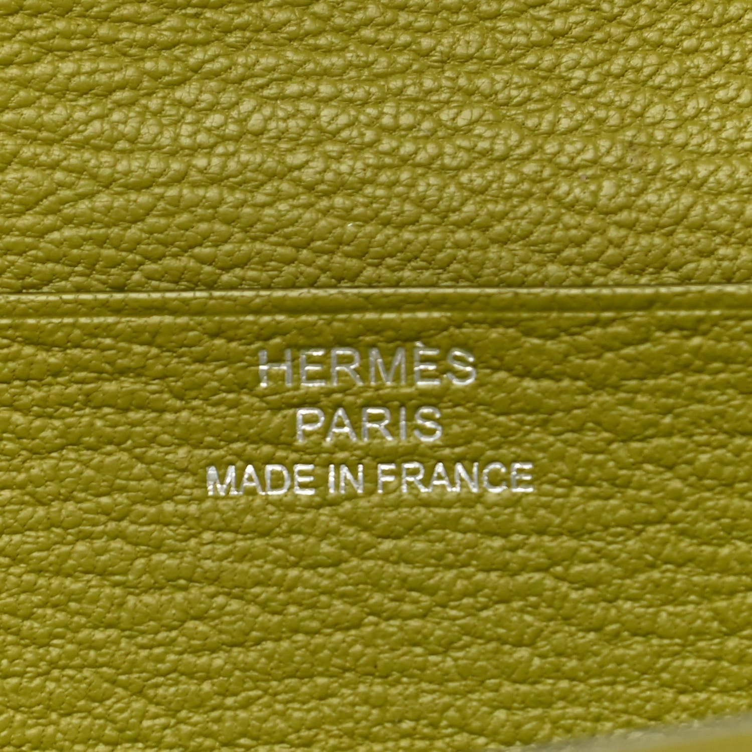 Hermes Ostrich Bearn Gusset Wallet Vert Anis 6 of 8