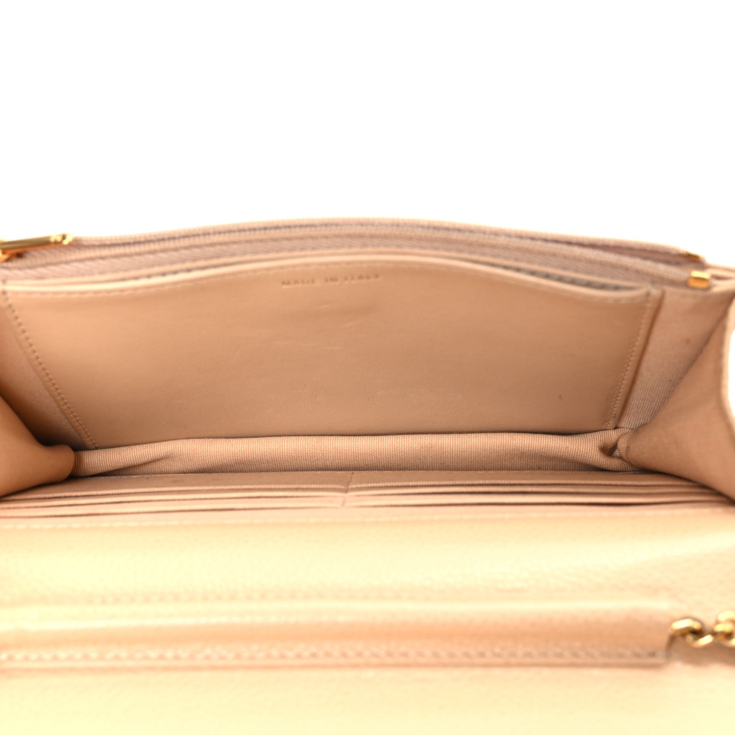 Chanel Caviar Quilted Wallet on Chain WOC Beige 5 of 12