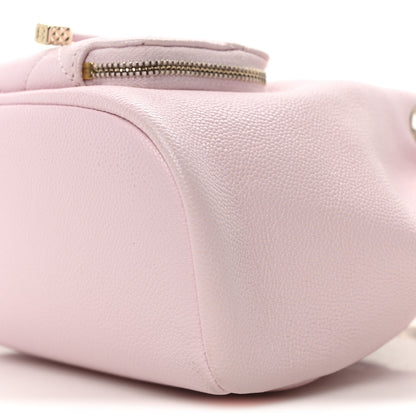 Chanel Caviar Quilted CC Pocket Bucket Bag Light Pink 10 of 10
