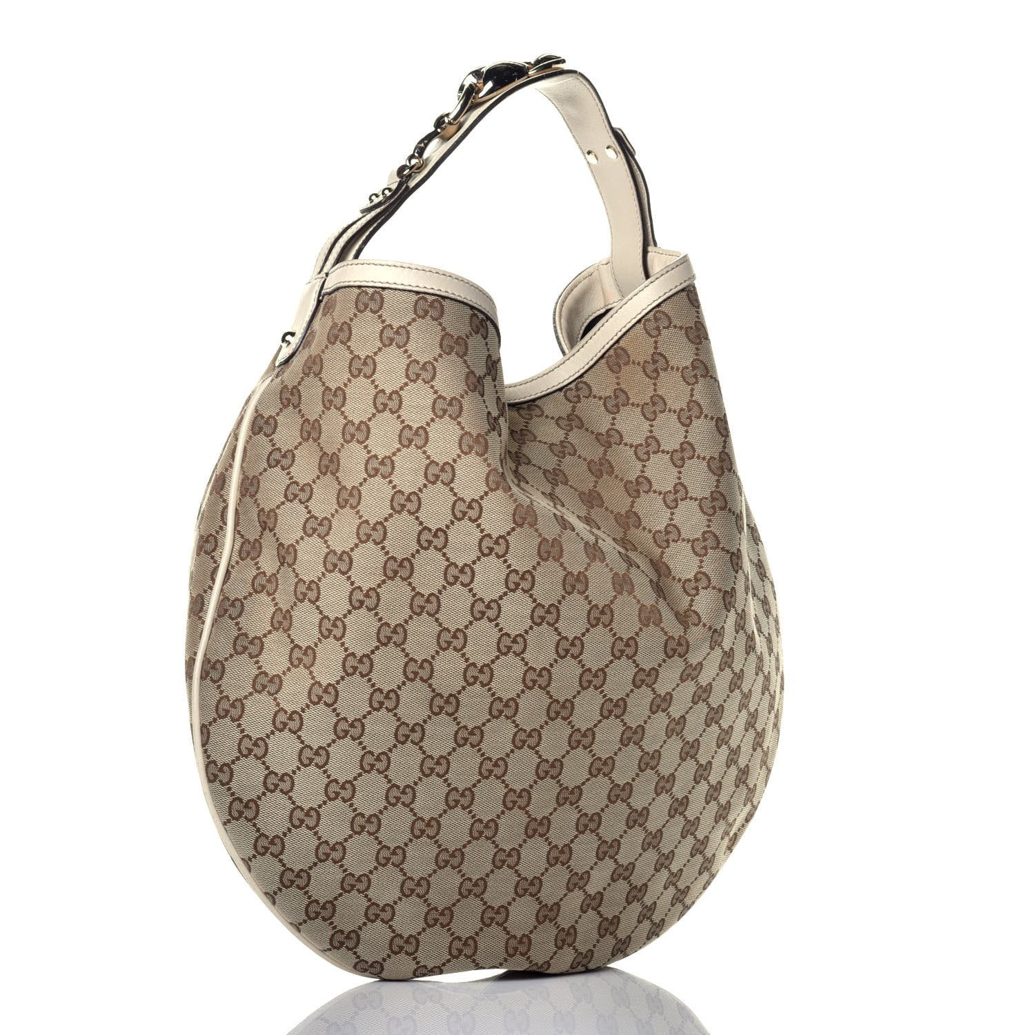 Gucci Monogram Large Wave Hobo Off White 3 of 14