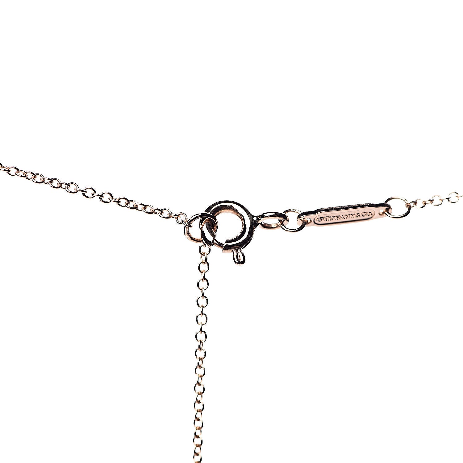 Tiffany 18K Rose Gold T Smile Pendant Necklace 5 of 7