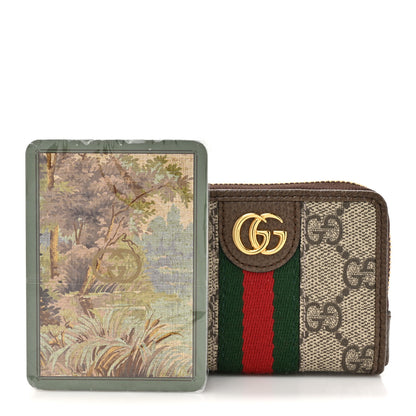 Gucci GG Supreme Monogram Web Ophidia Playing Card Case Beige New Acero 3 of 9