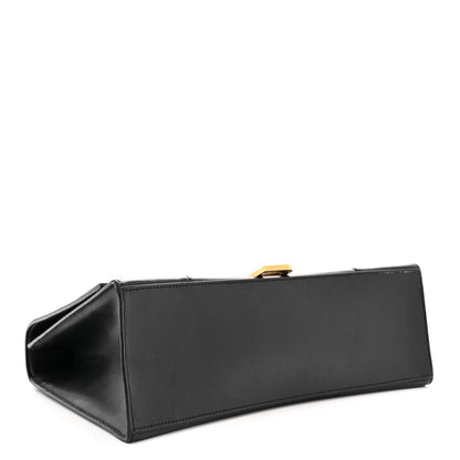 Balenciaga Shiny Box Calfskin Medium Hourglass Top Handle Bag Black 4 of 17