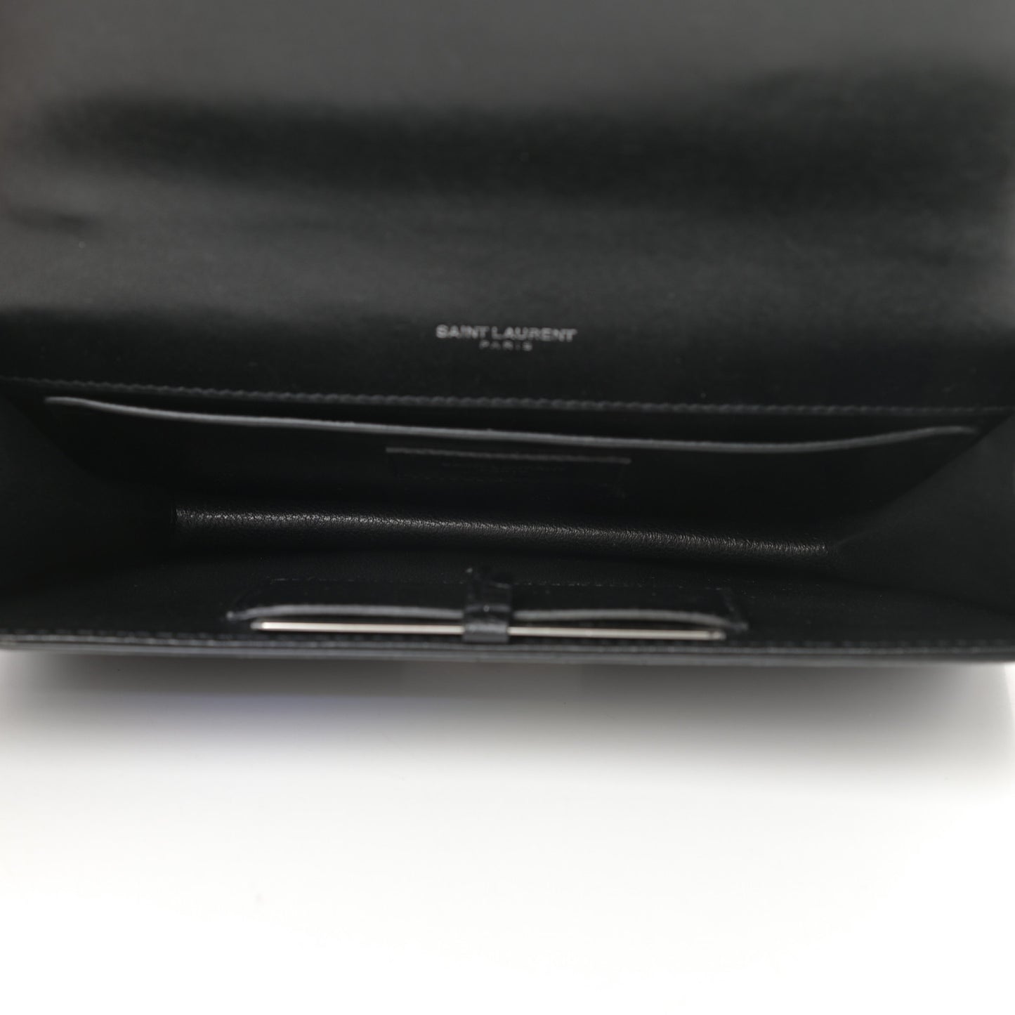 Calfskin Crocodile Embossed Small Babylone Black