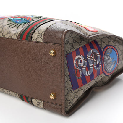 Gucci Soft GG Supreme Monogram Courrier Large Duffle Bag Beige New Acero Multicolor 8 of 9