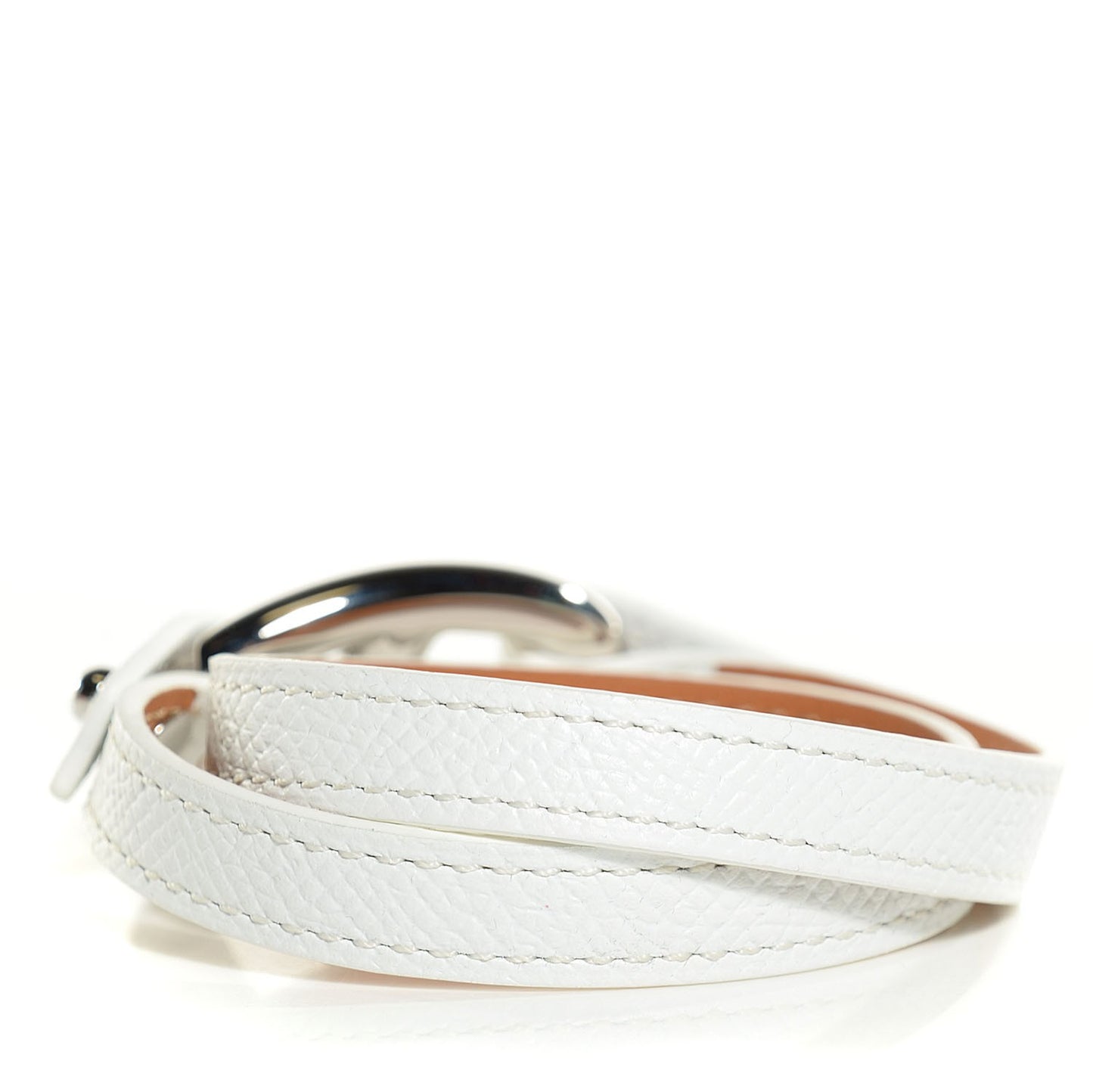 Epsom Granville Double Tour Bracelet White