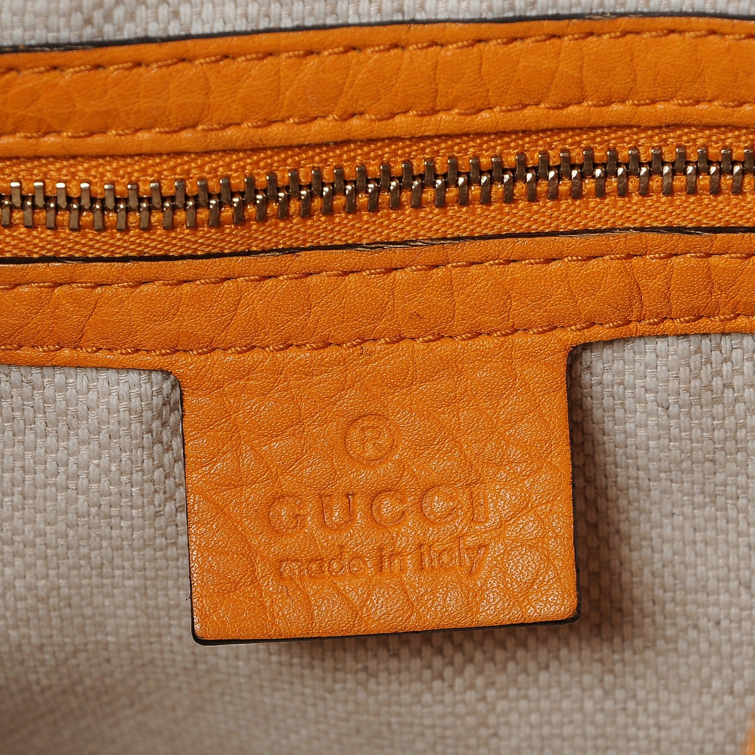Gucci Pebbled Calfskin Small Soho Shoulder Bag Curcuma 6 of 7