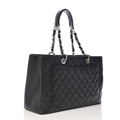 Chanel Caviar Quilted XL Grand Shopping Tote GST Black 3 of 10