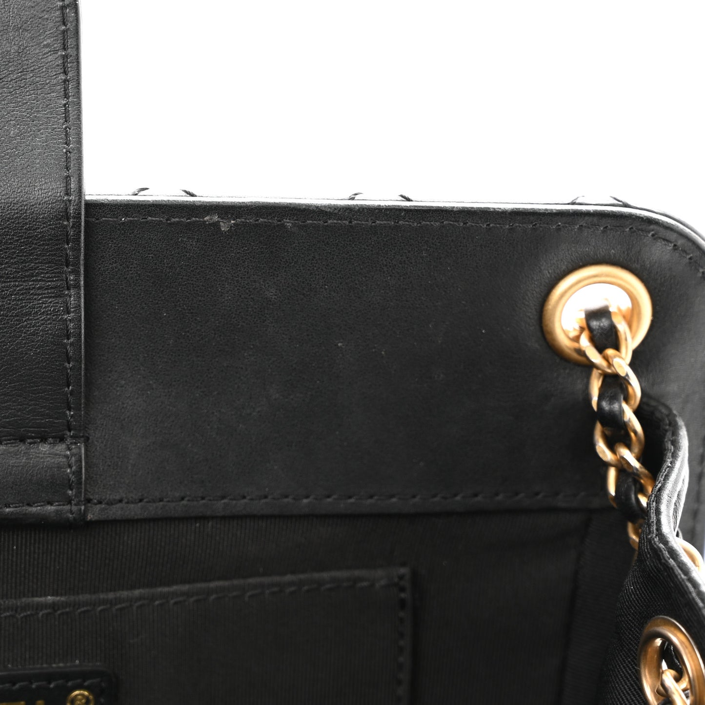 Calfskin Quilted CC Chain Accordion Tote Black