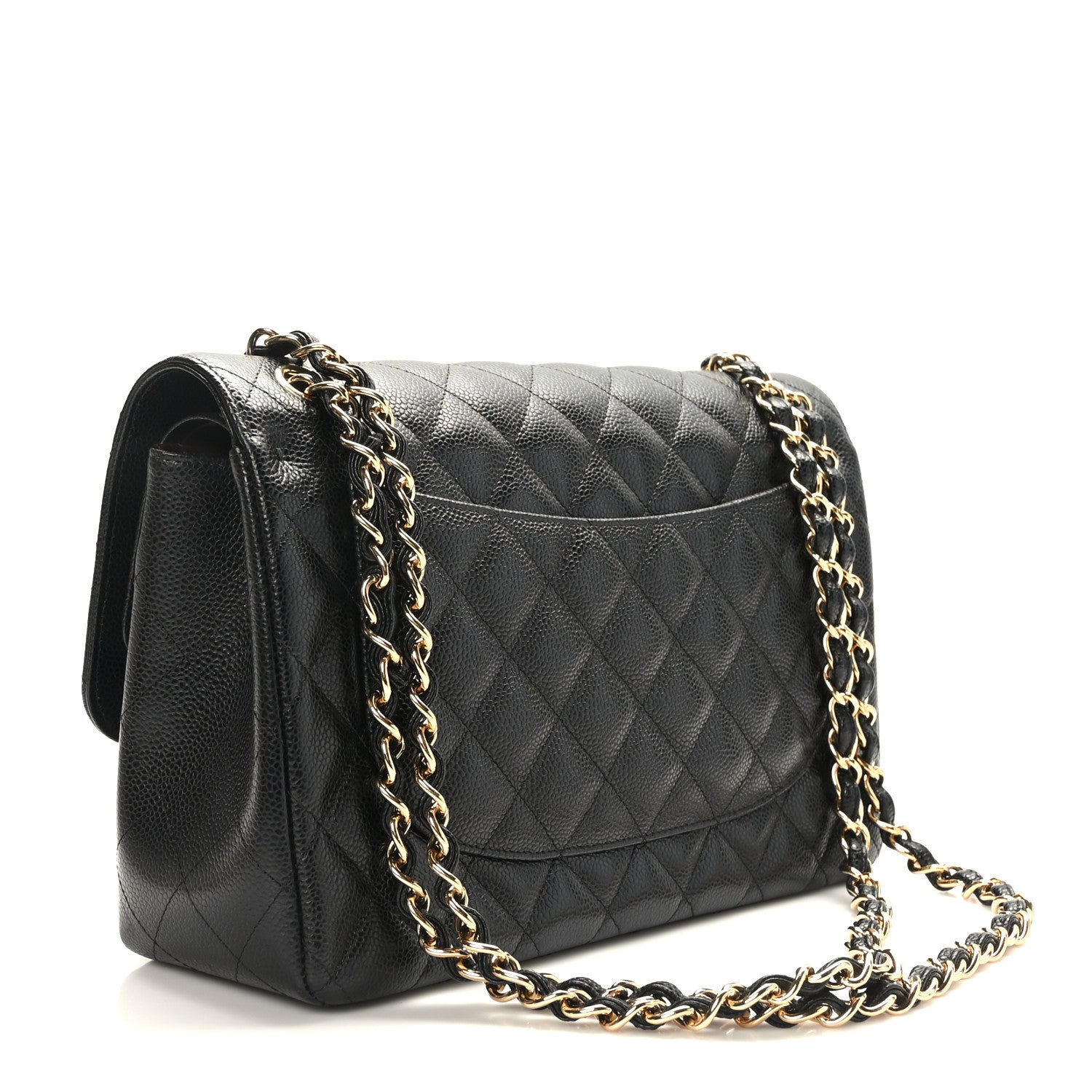 Chanel Caviar Quilted Jumbo Double Flap Black 3 of 9