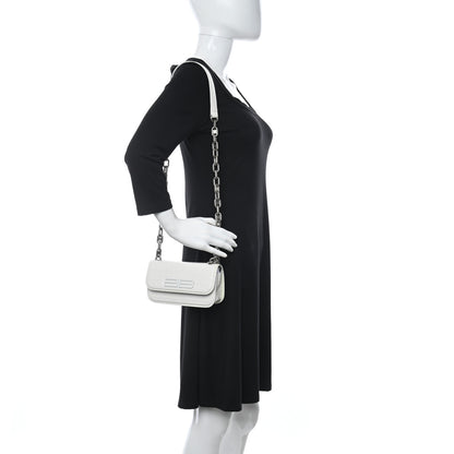 Balenciaga Extra Supple Calfskin Crocodile Embossed Gossip Chain Bag XS White 2 of 13