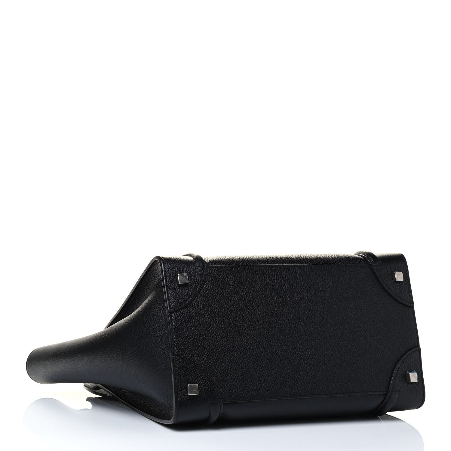 Celine Drummed Calfskin Mini Luggage Black 3 of 4
