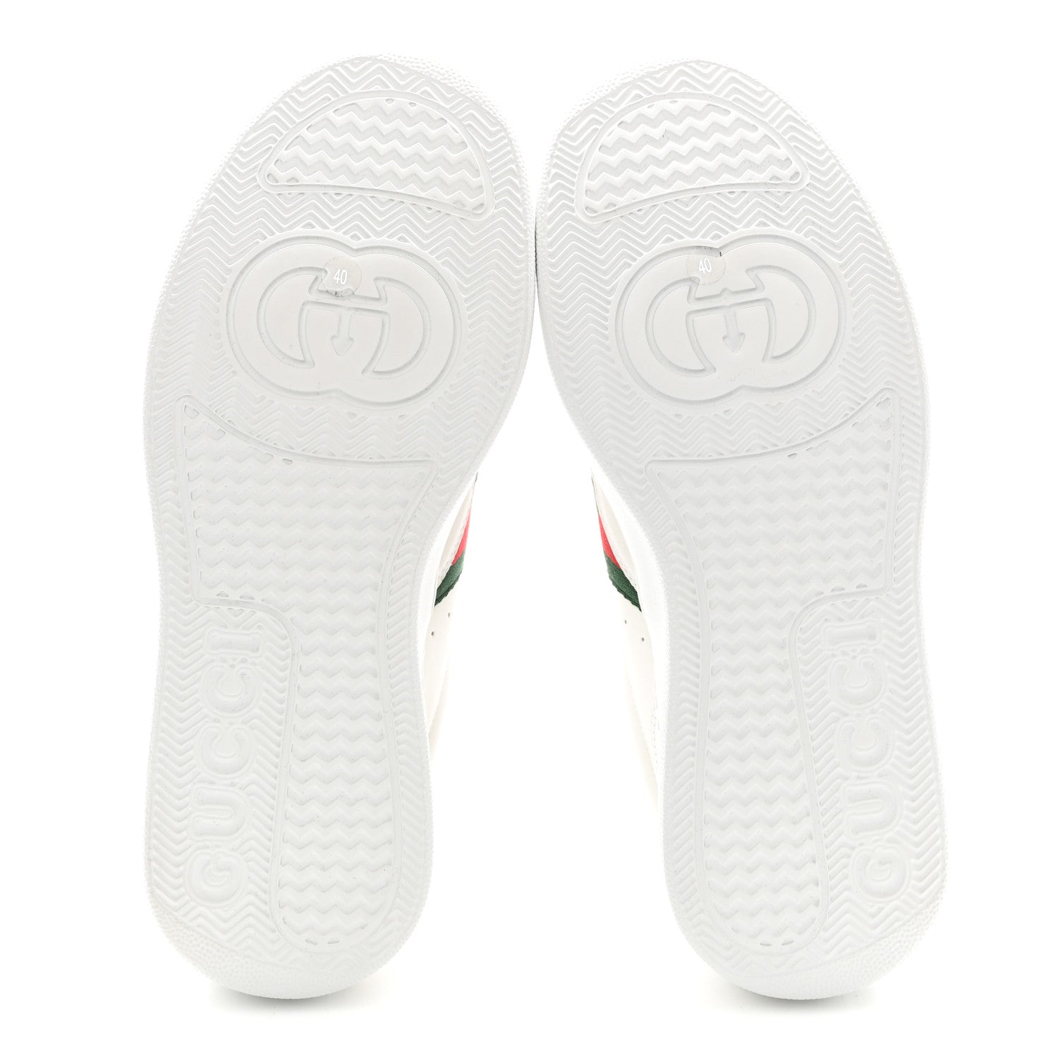 Gucci Calfskin Web Womens Platform Sneakers 40 White 6 of 9