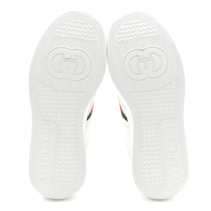 Gucci Calfskin Web Womens Platform Sneakers 40 White 6 of 9
