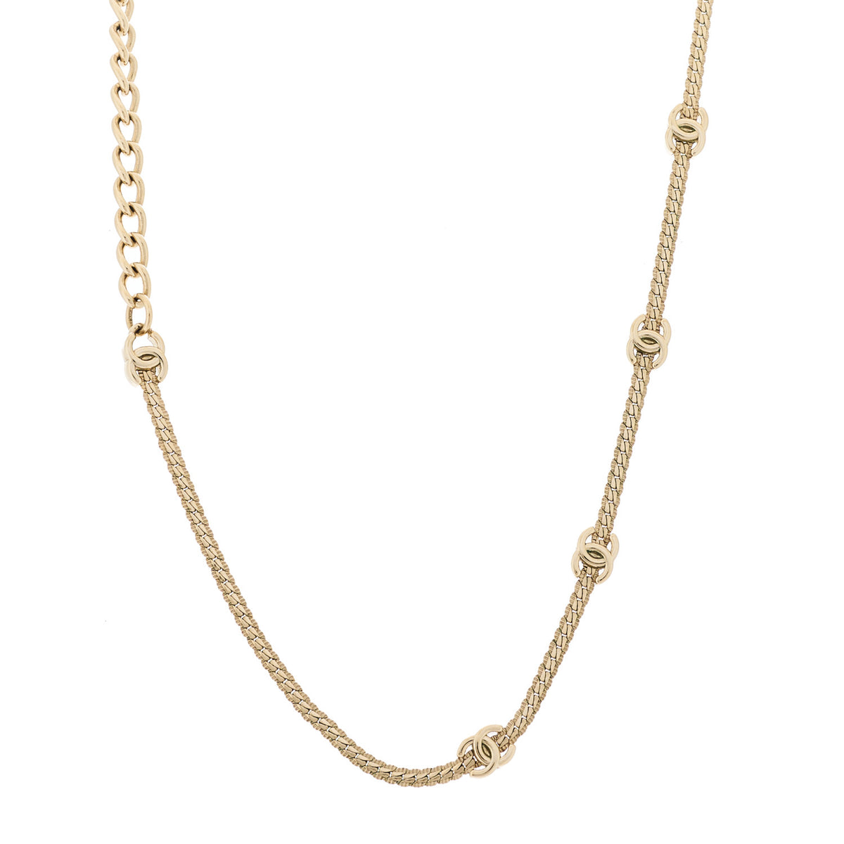 Chanel Metal CC Short Chain Necklace Gold 1 of 6