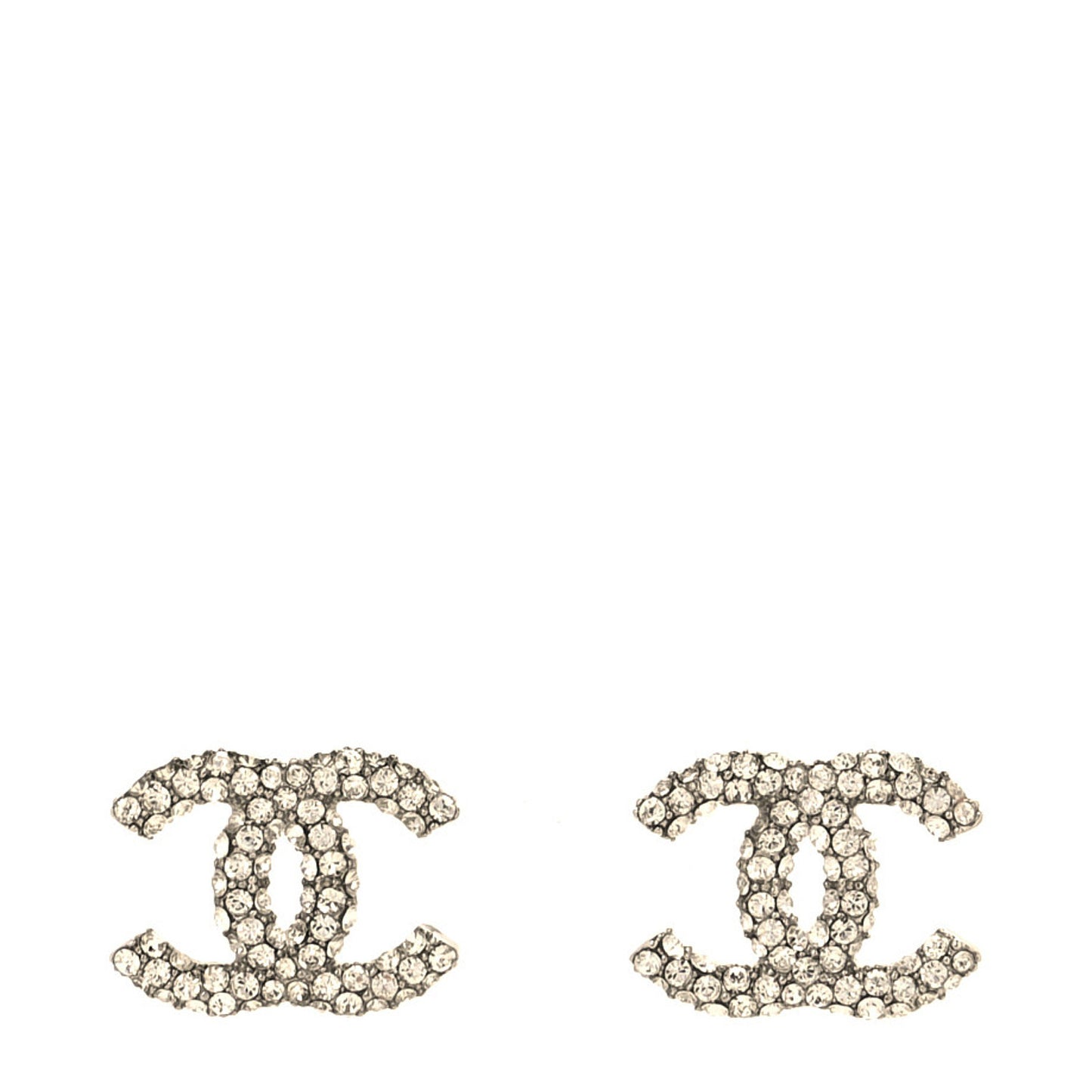 Crystal CC Earrings Silver