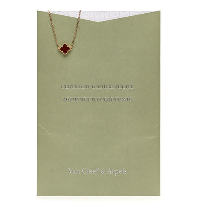 Van Cleef & Arpels 18K Rose Gold Carnelian Sweet Alhambra Bracelet 5 of 5