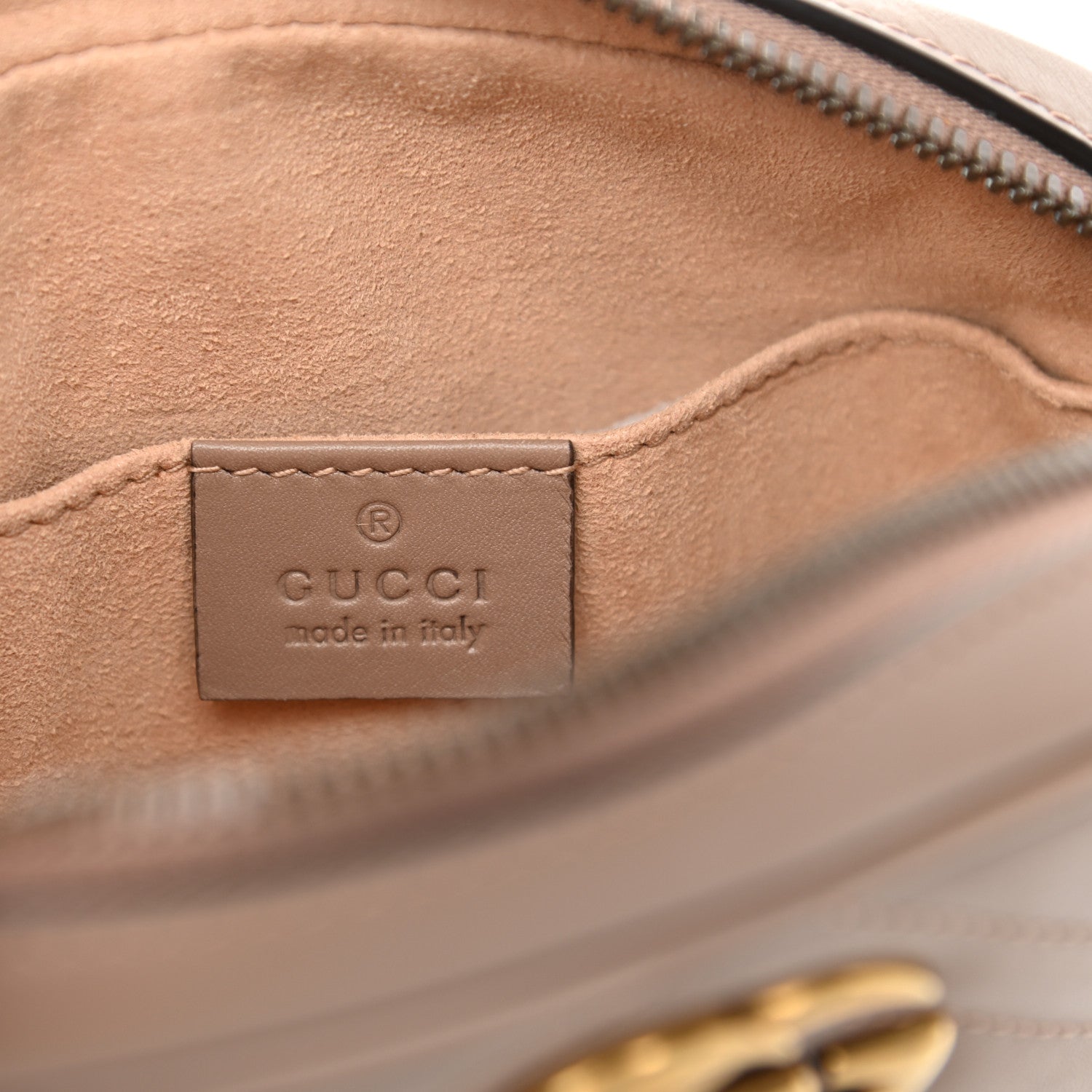 Gucci Calfskin Matelasse GG Marmont Belt Bag 85 34 Porcelain Rose 6 of 12
