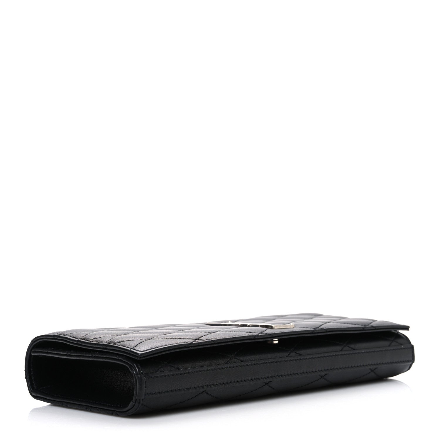 Saint Laurent Lambskin Quilted Kate Clutch Black 4 of 6