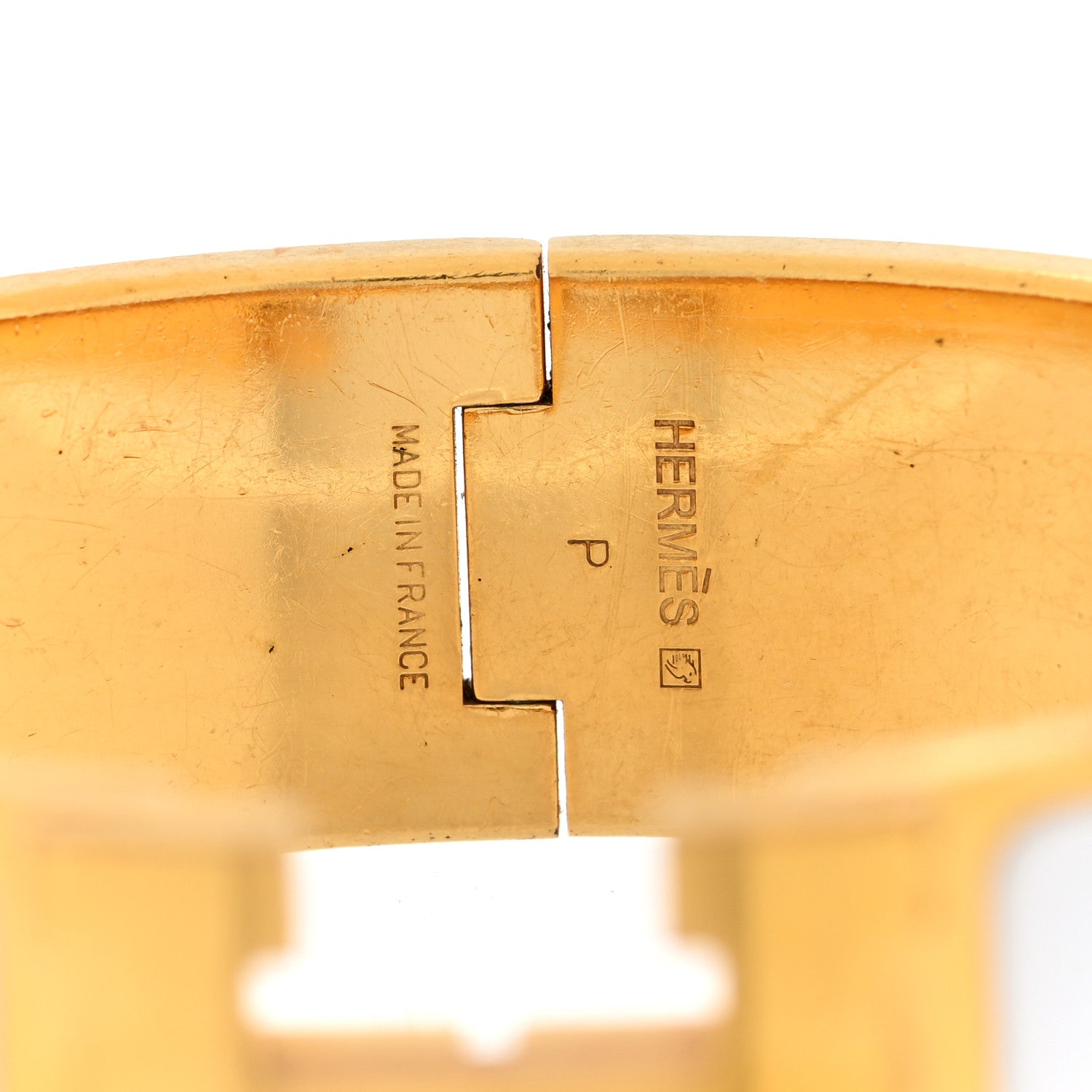 Hermes Enamel Wide Clic Clac H Bracelet PM White 4 of 4