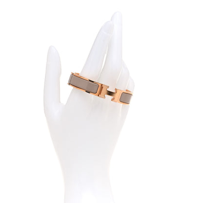 Hermes Enamel Narrow Clic Clac H Bracelet PM Marron Glace 2 of 5