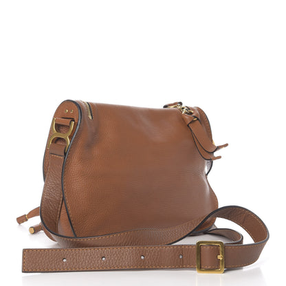 Chloe Calfskin Medium Marcie Round Zip Crossbody Bag Tan 2 of 12