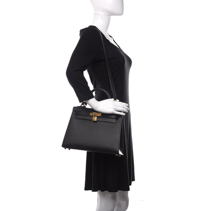 Hermes Epsom Kelly Sellier 28 Black 2 of 12