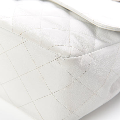 Chanel Caviar Quilted Jumbo Single Flap White 11 of 18