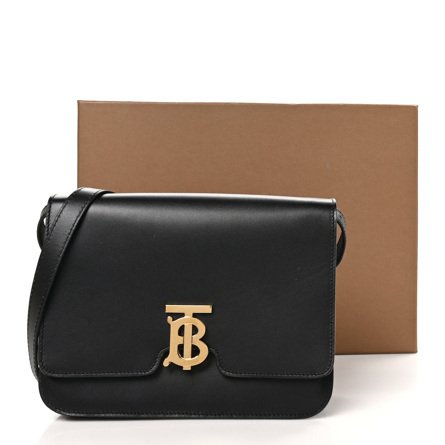 Grained Calfskin Medium TB Bag Black