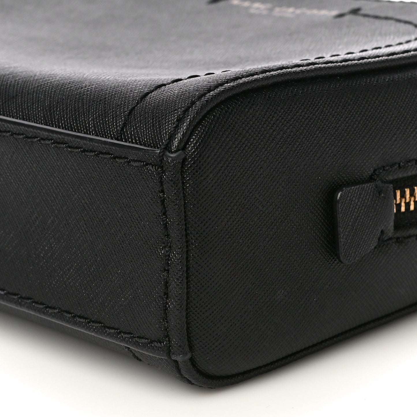 Saffiano Playback Boxed Dome Crossbody Black