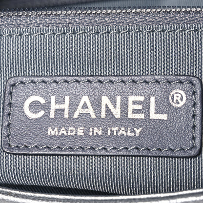 Chanel Metallic Sheepskin Chevron Quilted Medium Vintage Mademoiselle Flap Silver 8 of 17