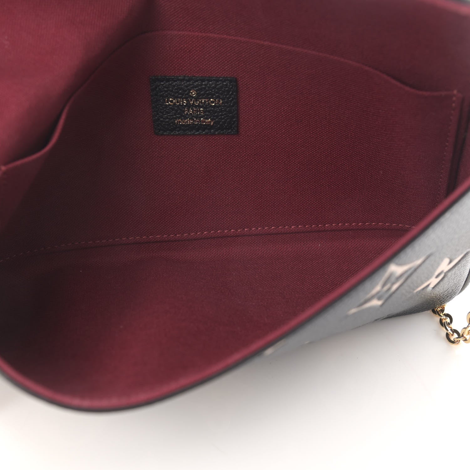 Louis Vuitton Empreinte Monogram Giant Felicie Pochette Black Beige 7 of 13
