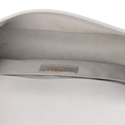 Chanel Caviar Quilted Medium Boy Flap Light Grey 5 of 11